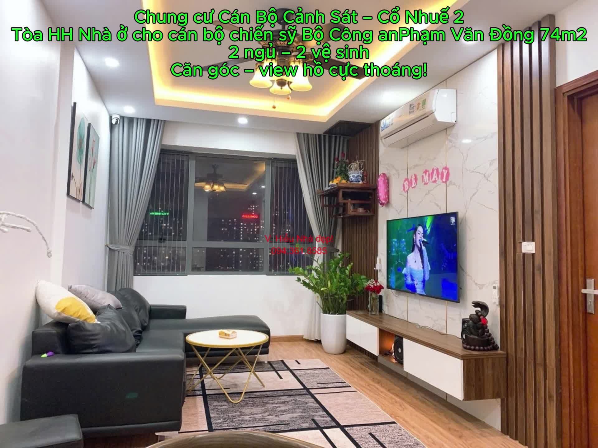 Căn Góc Chung cư Cán Bộ Cảnh Sát – Cổ Nhuế 2 tòa HH Nhà ở cho cán bộ chiến sỹ Bộ Công an Phạm Văn Đồng 74m2 - ảnh 2