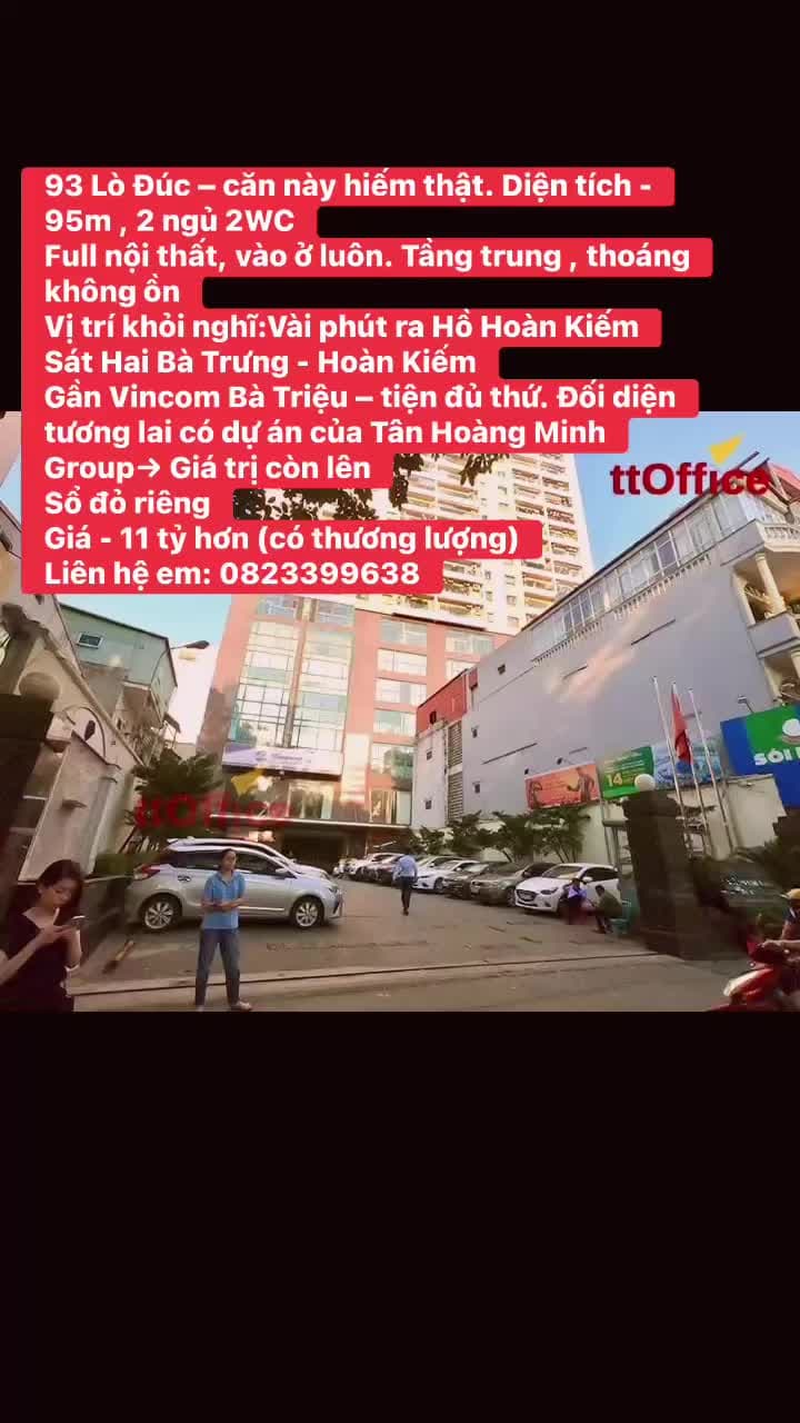 Chung cư 93 Lò Đúc - khu vực ko phải lúc nào cũng có - lõi phố cổ. - ảnh 2