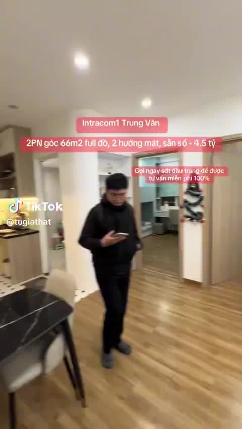 Intracom 1 Trung Văn 2PN góc 66m2 full đồ, 2 hướng mát, sẵn sổ - 4,5 tỷ - ảnh 2