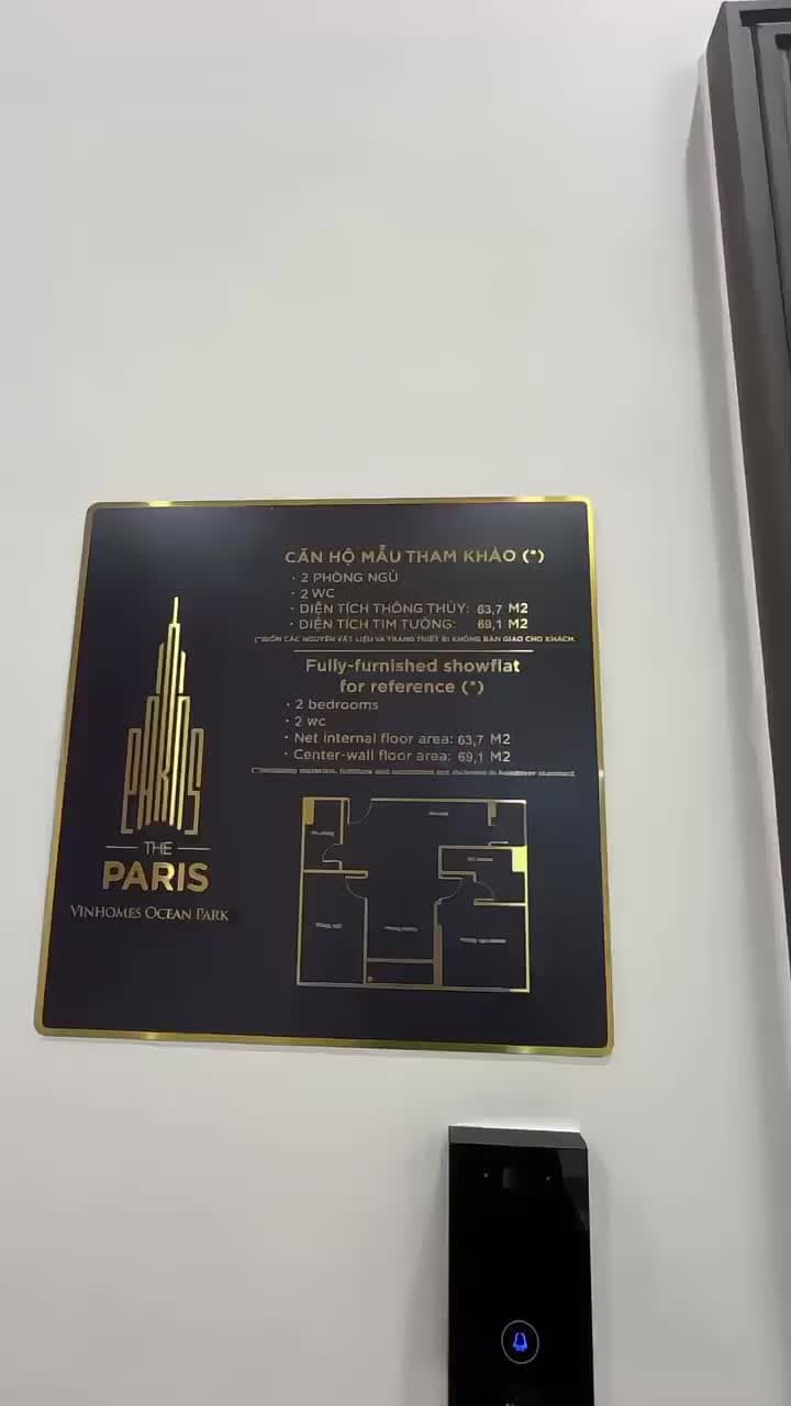 Cần bán gấp căn hộ 2 Phòng Ngủ. The Paris. Ocean Park. 62m2. 4 tỷ. - ảnh 2